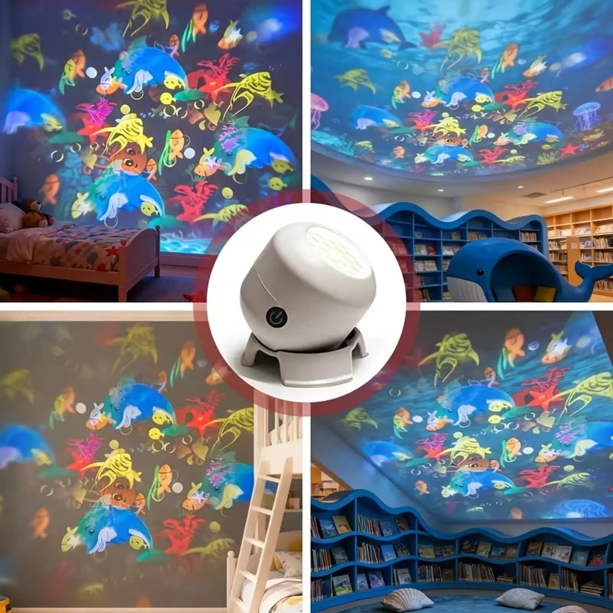 projecteur led rotatif gris moderne adhésif câble usb ambiance chambre fête
