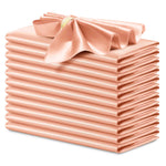 serviettes table satin rose moderne élégantes 12 pièces polyester usage maison restaurant decoration festive