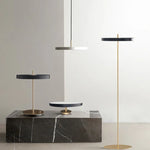 suspension lumineuse ronde moderne minimaliste aluminium blanc noir bleu salon cuisine chambre