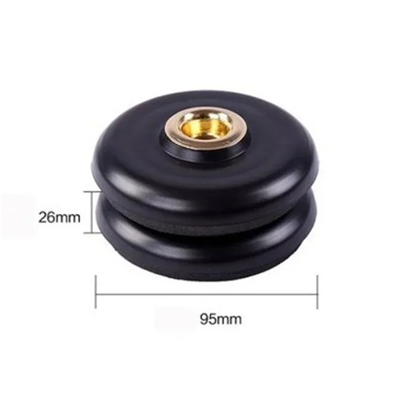 support violoncelle adhésif noir doré moderne 95mm diamètre 26mm hauteur