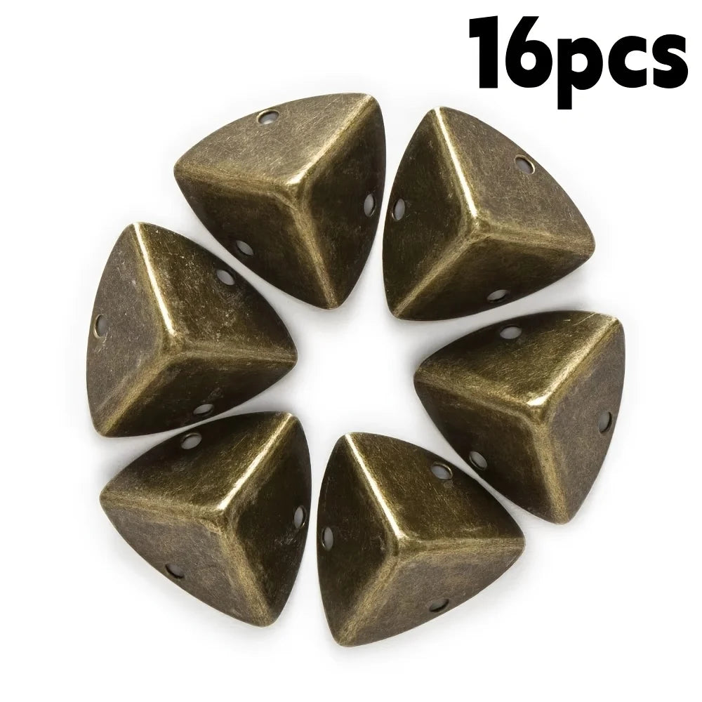 protections d'angle bronze vieilli 16 pièces fixations texturées industriel vintage