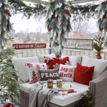 Fausse branche de pin blanc lait pour jardin