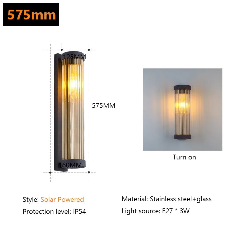 lampe murale gris moderne rayures verticales éclairage extérieur résistante intempéries led rechargeable occlusion abatjour