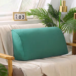 taies d'oreiller triangle solides velours doux moderne bleu marine rose gris vert beige fixés