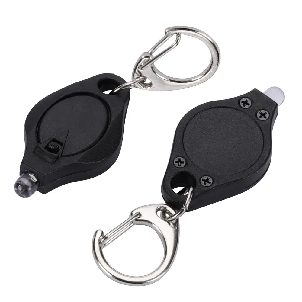 lampe torche portative led miniature ronde translucide anneau fixation sac dos