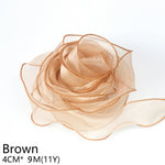 rubans dentelés organza polyester coloris unis 10m élégants mariage décoration bricolage bouquet