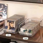 présentoir transparent cassettes audio cd dvd rangement moderne minimaliste stockage boîtes gọn/vnd