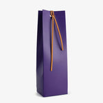 sac vin moderne ruban motif floral violet jaune bleu clair rose orange étiquette nom