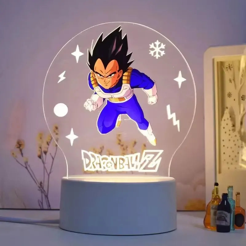 lampe led dragon ball transparente personnages goku animation décoration noël moderne