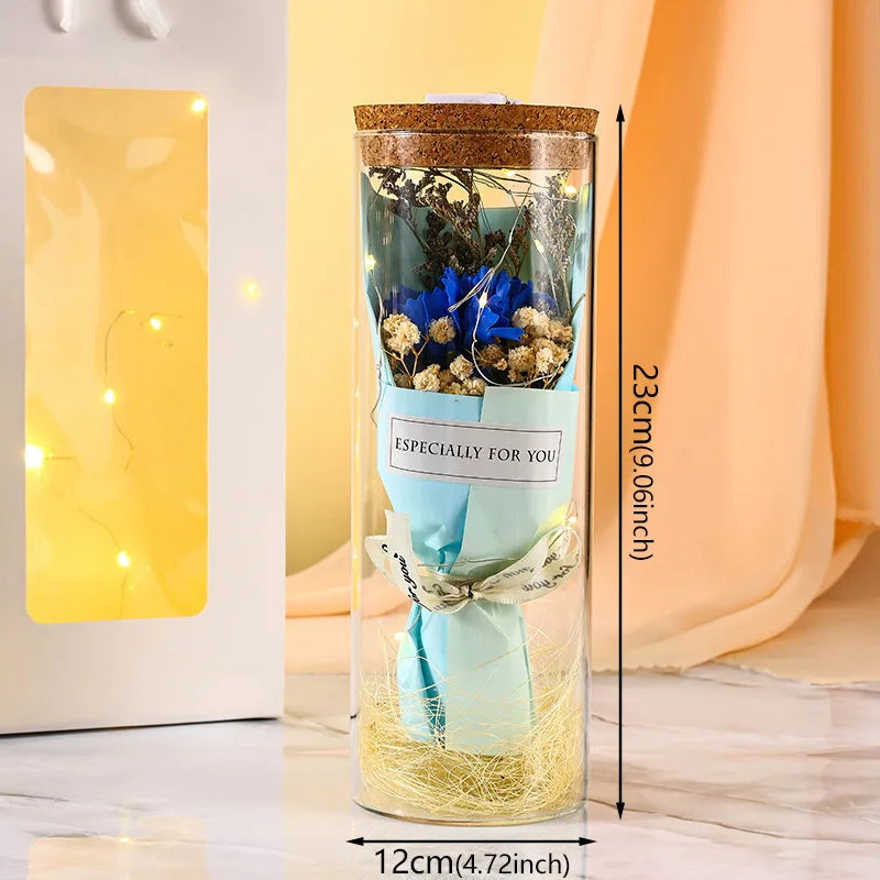 bouquet fleurs séchées orange bleu violet anniversaire mariage décoration intérieure moderne élégant