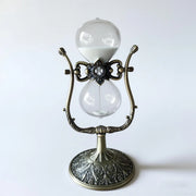 Sablier décoratif en verre et métal bronze antique en forme de U pour bureau et maison