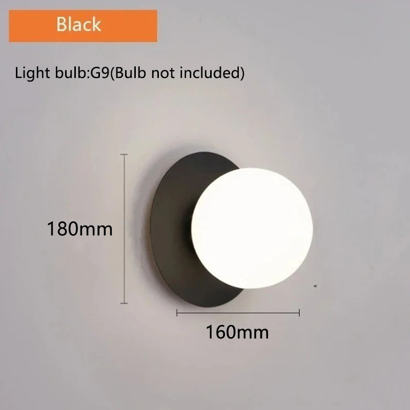 lampe murale moderne minimaliste noir or chambre coucher salon entrée cuisine salle manger