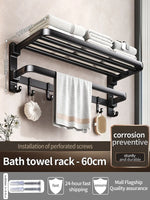 porte serviettes mural aluminium gris lisse moderne serviettes coton brosse dents fixations vis 21.5cm