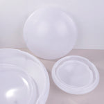 assiettes blanches rondes modernes opaques maison cuisine salle manger set table vaisselle