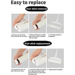 brosse poussière moderne pratique tapis sols rideaux rouleaux remplaçables blanc imprimé motifs colorés 24cm