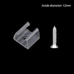 Clips fixation ruban led blanc translucide moderne vis certification ul vde ccc fcc.gs