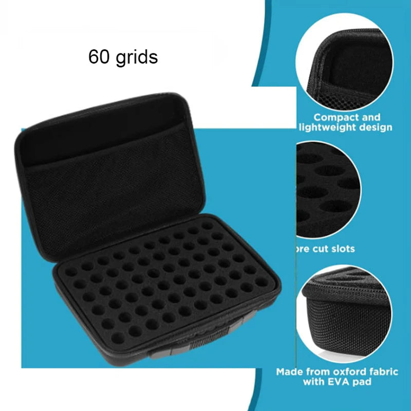 boîtes rangement réfrigérateur 30 emplacements flacons insuline mousse texturée noir bleu utilitaire