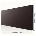 tapis souris noir uni moderne antidérapant caoutchouc adhésif 30x60cm 30x70cm 30x80cm 40x70cm