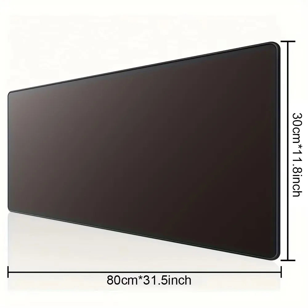tapis souris noir uni moderne antidérapant caoutchouc adhésif 30x60cm 30x70cm 30x80cm 40x70cm