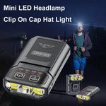 lampe frontale led noire moderne compacte clip usb batterie intégrée indiquateur charge