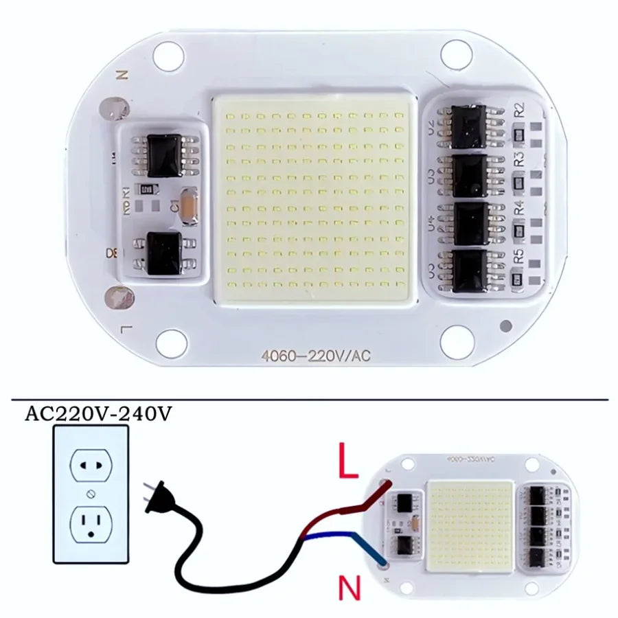 ampoule led cob 50w blanc froid ip65 smart ic ac220v moderne