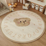 tapis rond alphabet ours enfant floral géométrique polypropylène extérieur salon chambre bébéDecoration festive