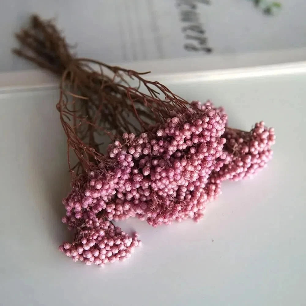 bouquet artificiel multicolore feuilles séchées décoration intérieure anniversaire mariage minimaliste DIY