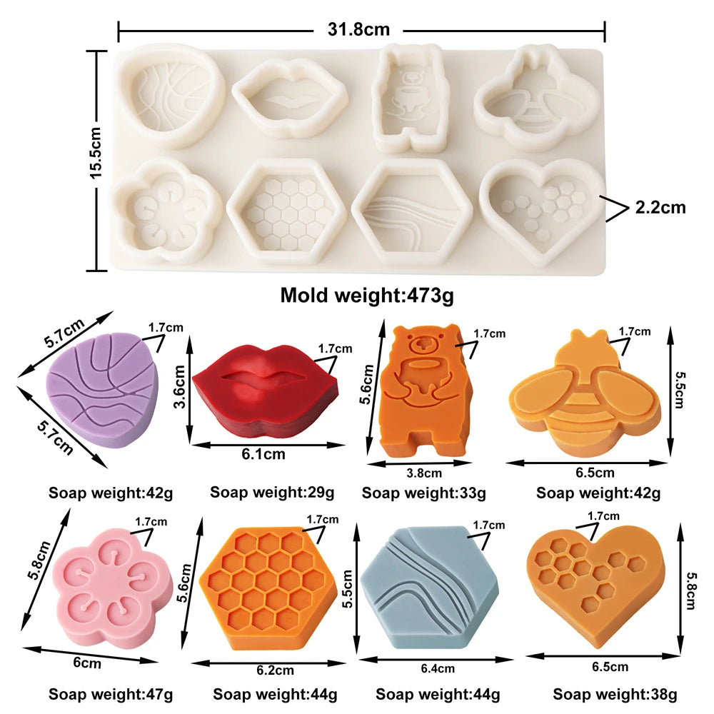 moules savon silicone fleurs motifs floraux modernes orange vert rose blanc