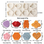 moules savon silicone fleurs motifs floraux modernes orange vert rose blanc