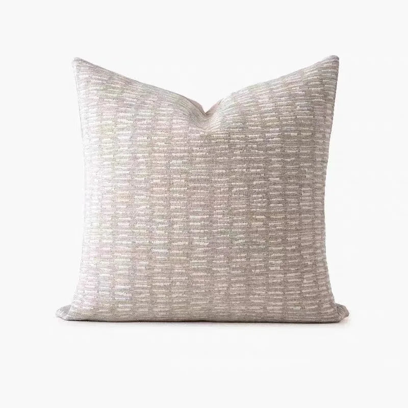 housse coussin géométrique moderne beige marron morroco polyester carré décoration maison canapé chaise voiture
