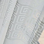 rideau moderne blanc gris motif géométrique translucide salon chambre fenêtre maison
