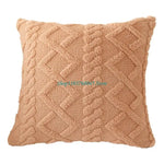 taie d'oreiller double face polyester coton bleu motif géométrique moderne adhésif 43cm 43cm