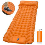 matelas gonflable bleu orange gris texture bulles confortable pompe air