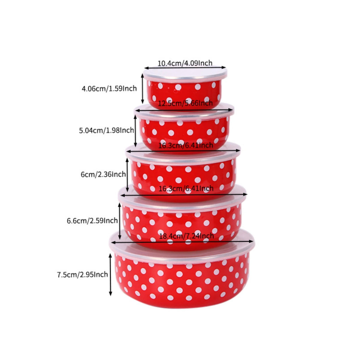 bols céramique couvercles fleurs pois blancs rouges verts roses bleus vintage