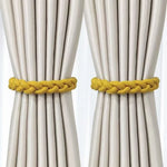 rubans fenêtre adhésifs gris blanc jaune tissés modernes bohémiens polyestercoton