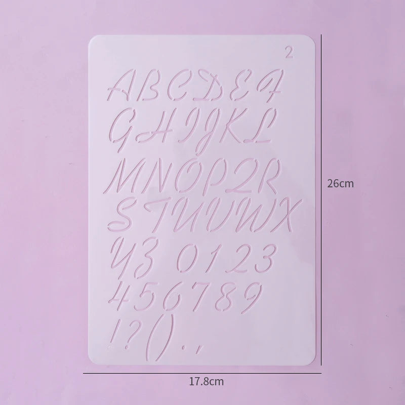 moule décoration gâteau alphabet numérique transparent lettres chiffres ponctuation respectueux environnement