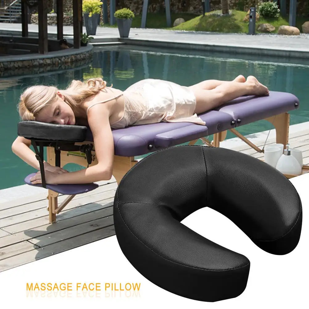 coussin massage visage mousse mémoire forme doux coton polyester nettoyage facile moderne noir simili