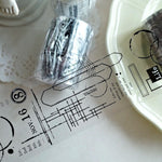 ruban decoratif blanc graphique moderne etiquettes planification scrapbooking washi tape pet set lignes noires