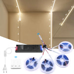 ruban led blanc adhésif moderne 24v 10m 50000h interrupteur mural controle led