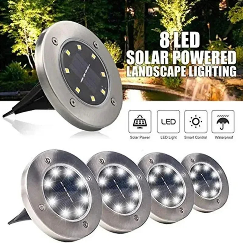 éclairage solaire paysage led argenté moderne absp65 ip65 étanche adaptableextérieururgence