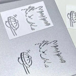 sticker autocollant 3d dessins animés chat noir blanc décoration téléphone diy illustration simple