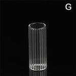 vases verre transparent rayures verticales classique terrarium hydroponique plante d'art artisanat fixations solides