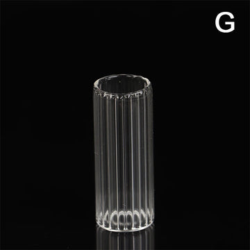 vases verre transparent rayures verticales classique terrarium hydroponique plante d'art artisanat fixations solides