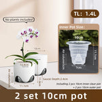 pots orchidées modernes blancs transparents 15cm 12cm 10cm aircone racines rebondissement