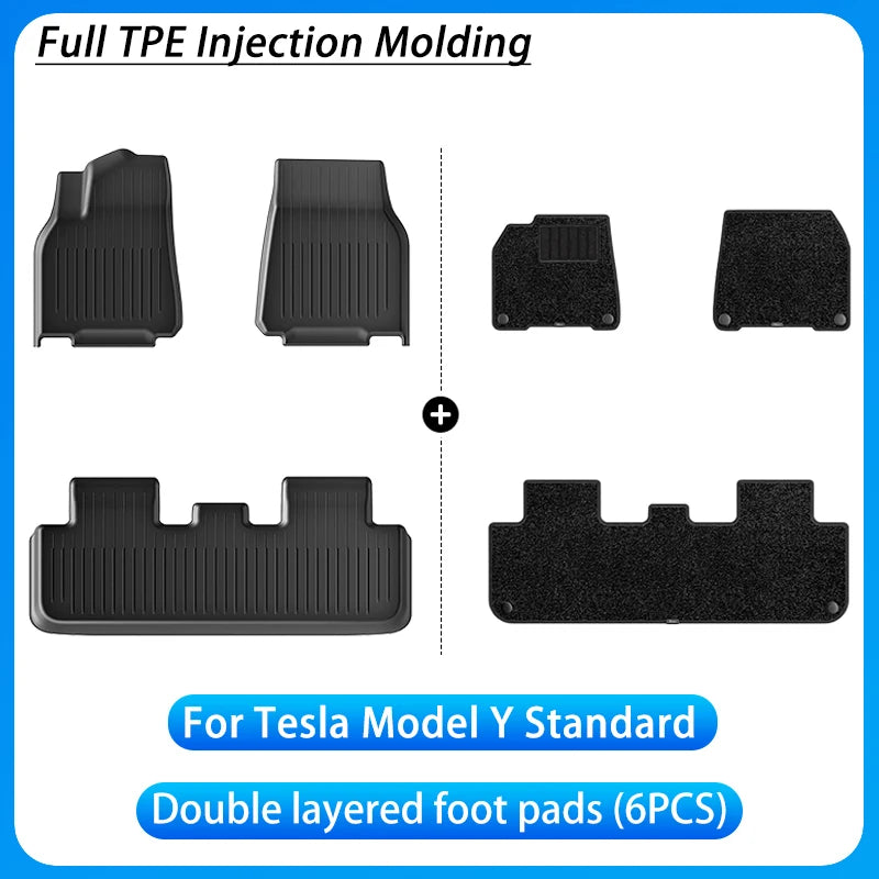 tapis sol voiture tesla model 2025 imperméable anti dérapant noir moderne