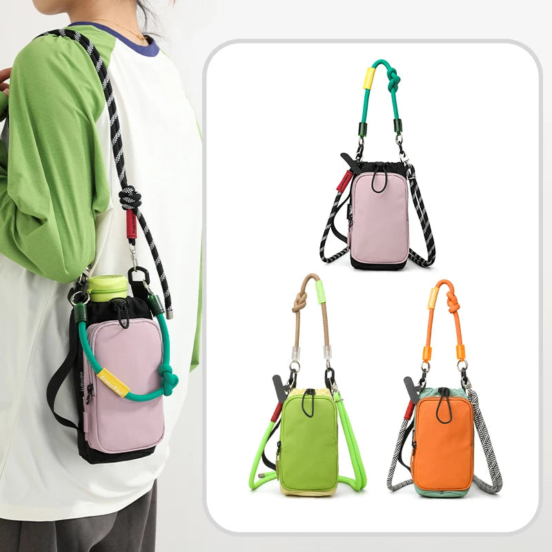 sac bandoulière patchwork toile polyvalent quatre saisons compartiment intérieur décontracté moderne anneaux métalliques