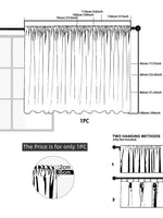 rideau blanc brodé géométrique opaque classique fenêtre polyester clips
