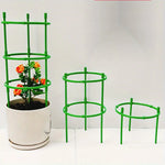 Support plante structure circulaire vert moderne fixations elbows jardin 17.5cm hauteur 20cm diamètre