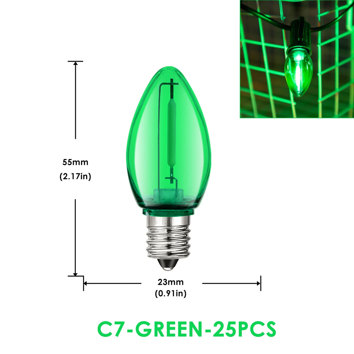 ampoules led c7 multicolore jaune bleu rouge vert orange transparentes modernes ip44 étanche 1w