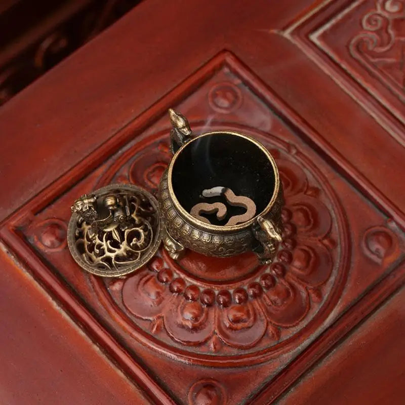 brûleur encens bronze spiderweb vintage censers couvercles pince cense setintérieur salon aromathérapie